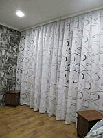 Тюль Жатка с органзой біла