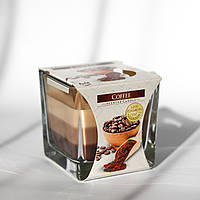 Свеча ароматическая Coffee Кофе в стекле с запахом для дома Bispol