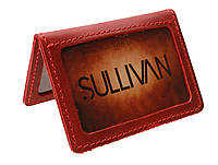 Обложка для водительских документов прав удостоверений ID паспорта SULLIVAN odd19(5) красная