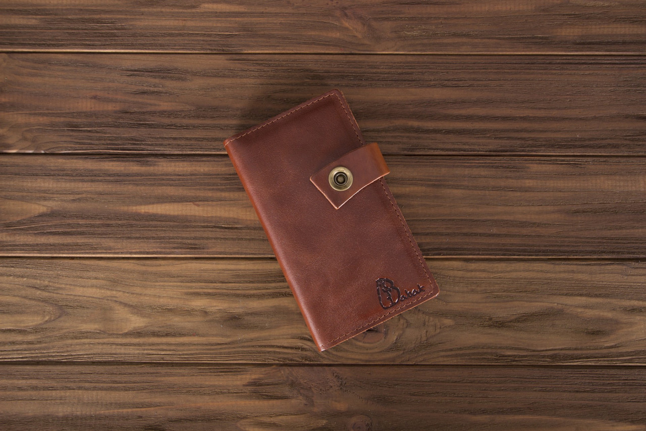 Портмоне шкіряне універсальне з відділенням на блискавці "121", фото 1