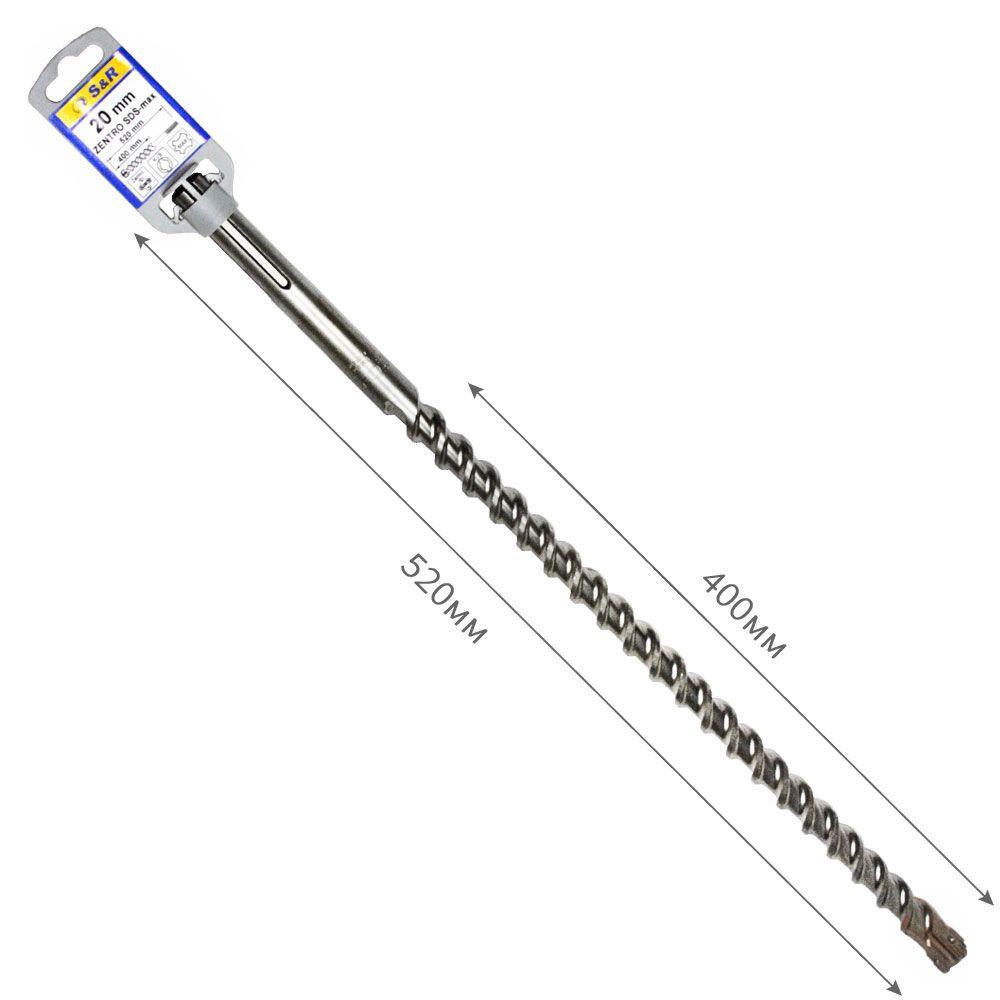 Бур із бетону SDS-MAX S&R Zentro 20x520 мм (211004905)