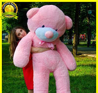 Великий плюшевий ведмедик плюшевий мішка 2 метри, рожевий м'який ведмедик, подарунок для дівчини, фото 2