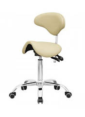 Стілець-сідло для майстра зі спинкою, три кольори