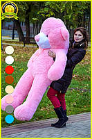 Великий плюшевий ведмідь плюшевий мішка 1,8 м, м'який ведмедик для подарунка, рожевий, фото 2