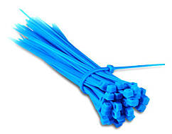 Кабельна стяжка 4*200 (3,6*200) нейлонова синього кольору 100шт.