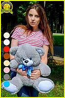 Плюшевий ведмедик М'яка іграшка Томии 65 см Сірий, фото 2