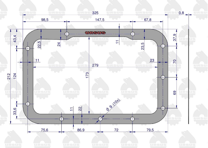 Прокладка коробки передач 50011070U C-330 ORIGINAL URSUS