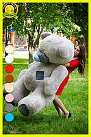 М'яка іграшка Великий плюшевий ведмедик мішка Потап 250 см Сірий, фото 2