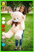 М'яка іграшка подарунок на 8 березня плюшевий ведмедик Бойд 125 см Абрикос, фото 2