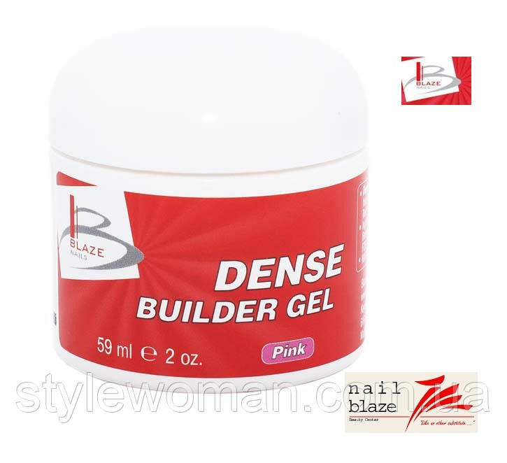 Гель Blaze Dense Builder Gel Pink, 59 мл розовый - фото 1 - id-p198484168