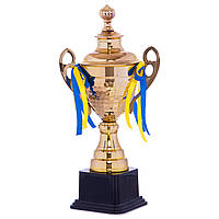 Кубок спортивный с ручками и крышкой SP-Sport GRAND C-1506D высота 36см золотой