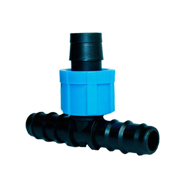 Трійник для краплинної трубки + DN стрічка 16*17*16 (SL021)