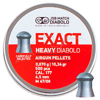 Кулі пневматичні JSB Diabolo Exact Heavy. Кал. 4.52 мм. Вага — 0.67 г. 500 шт.