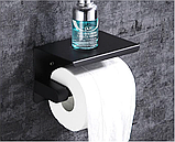 Тримач туалетного паперу з полицею, фото 2