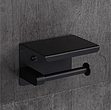 Тримач туалетного паперу з полицею, фото 3