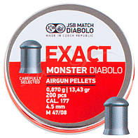 Пули пневм JSB Diabolo Exact Monster. Кал. 4.52 мм. Вага — 0.87 г 200 шт.