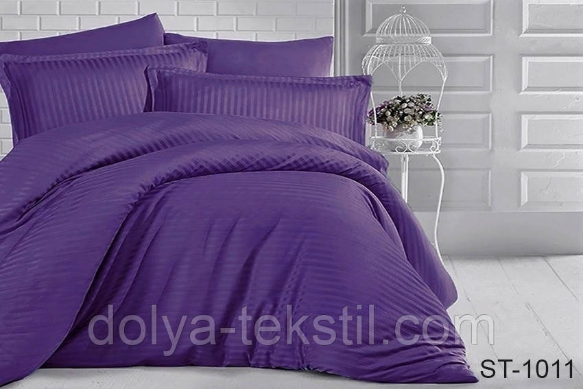 Страйп-сатин 1,5-спальна постільна білизна ТМ TAG ST-1011, фото 1