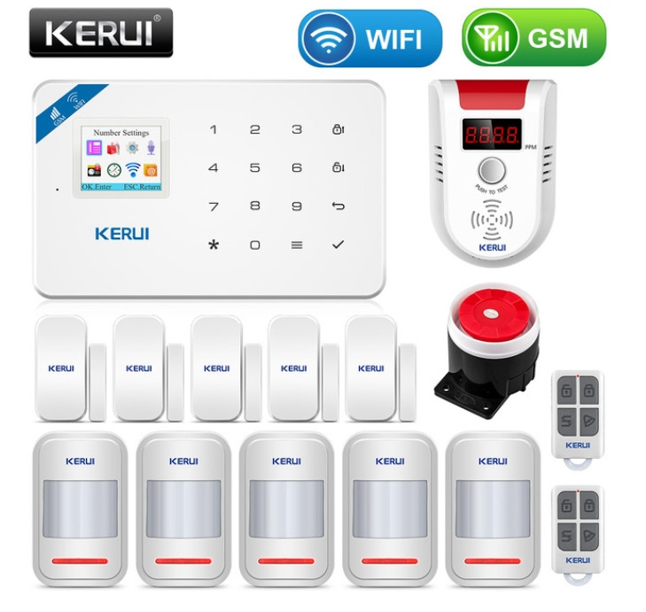 Комплект бездротовий gsm сигналізації Kerui W18 (комплект 16)
