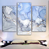 Картина інтер'єрна на полотні Флюїд Арт Небесна Блакить, фото 4