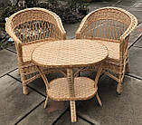 2 крісла "Обічних" з низькою спинкою No3 + овальний столик "Корб", фото 3
