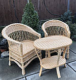 2 крісла "Обічних" з низькою спинкою No3 + овальний столик "Корб", фото 6
