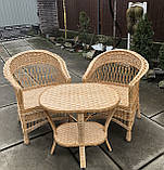 2 крісла "Обічних" з низькою спинкою No3 + овальний столик "Корб", фото 5