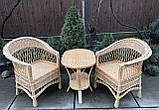 2 крісла "Обічних" з низькою спинкою No3 + овальний столик "Корб", фото 10