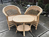 2 крісла "Обічних" з низькою спинкою No3 + овальний столик "Корб", фото 9