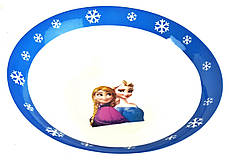 Набір дитячого посуду для годування Холодне серце Сніговик кераміка 5 предметів, фото 3