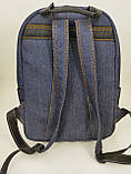 Джинсовий рюкзак ЛЕВ зелений, фото 5