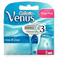 Gillette Venus 8 шт. в упаковке сменные женские кассеты для бритья венус производство Франция