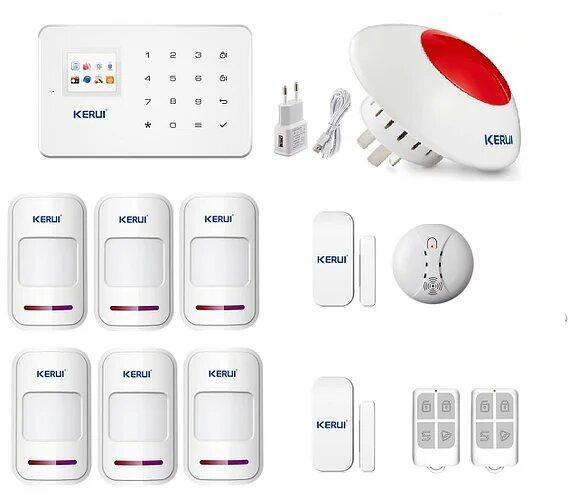 Комплект бездротовий gsm сигналізації Mega комплект із бездротовою світлозвучною сиреною Kerui G18