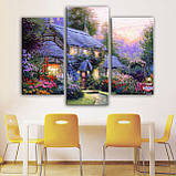 Картина інтер'єрна на полотні Юліанський Котедж, Julianne`s Cottage, Томас Кинкейд (Thomas Kinkade), фото 4