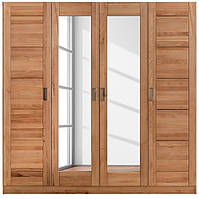 Двостулкова шафа в спальню, у передпокій SH002 дерев'яна з бука ТМ Mobler