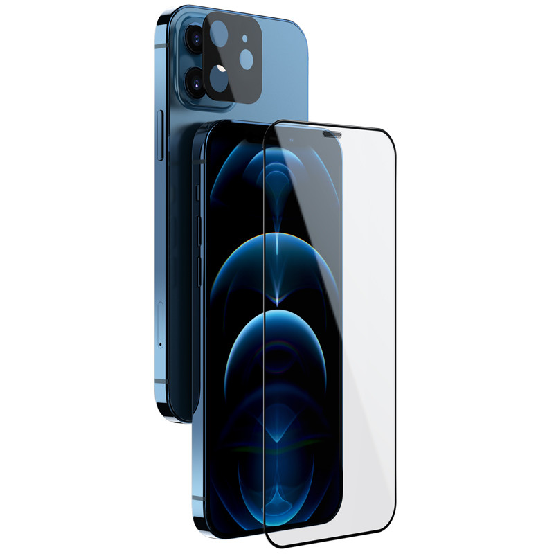 Захисне скло Nillkin для iPhone 12 mini (5.4 ") (2-in-1 HD Full Screen) Tempered Glass + скло на камеру