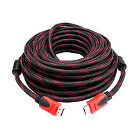 Кабель HDMI - HDMI 15м v1.4 позолочений в обплітці