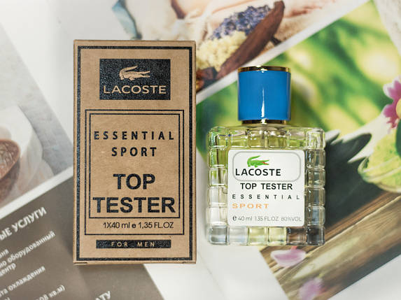 Чоловіча парфумована вода Lacoste essential sport for men Top Tester 40 ml, фото 1