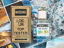 Жіноча парфумована вода Moschino i love love for women Top Tester 40 мл