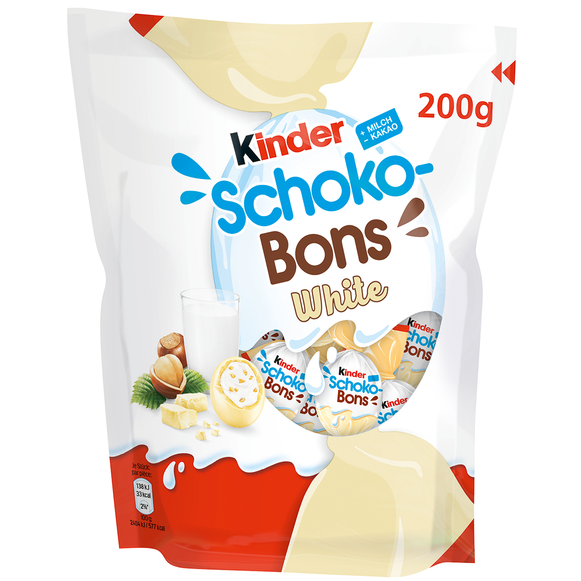 Конфеты в белом шоколаде Kinder Schoko-Bons White 200g