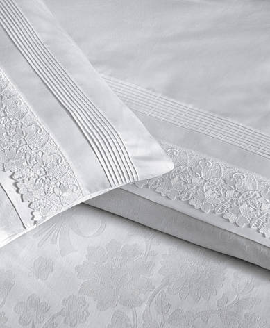 Постільна білизна Євро розміру First Choice V. I. P. Satin "Buhara - White" 31, фото 3