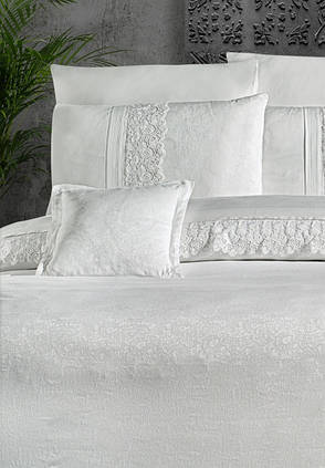 Постільна білизна Євро розміру First Choice V. I. P. Satin "Florenza - White" 166, фото 3