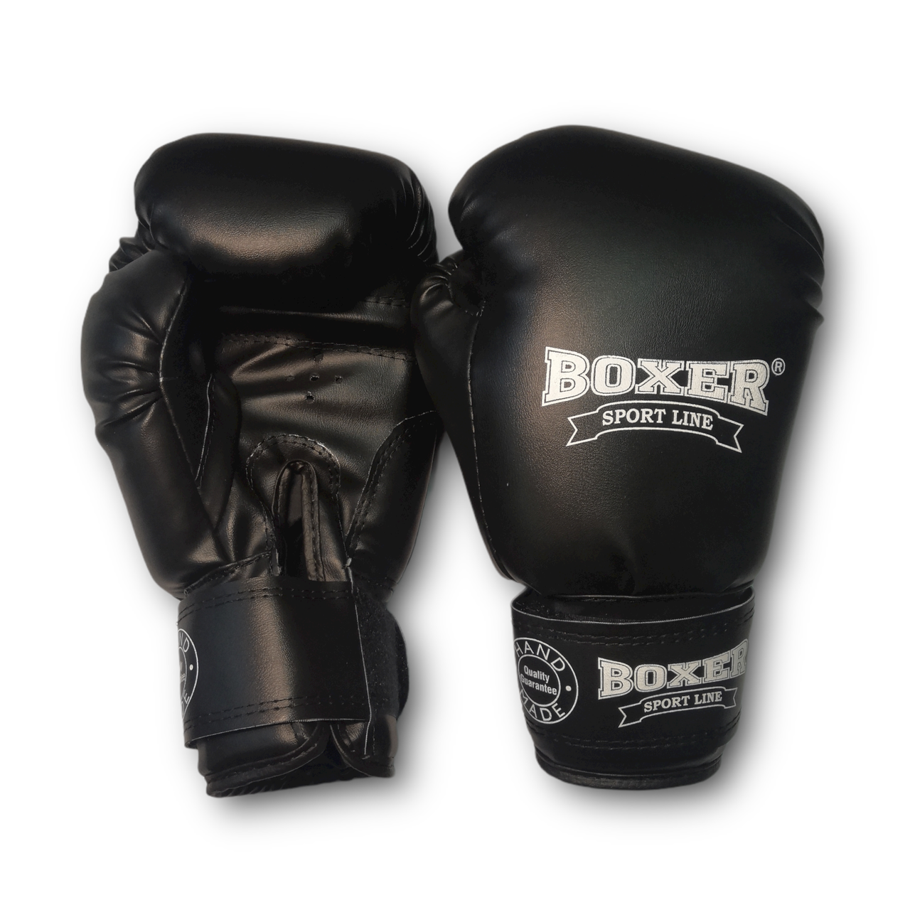 Боксерские перчатки 8 оz кожвинил Элит, черный BOXER