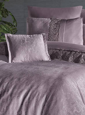 Постільна білизна Євро розміру First Choice V. I. P. Satin "Florenza - Lilac" 171, фото 4