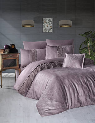 Постільна білизна Євро розміру First Choice V. I. P. Satin "Florenza - Lilac" 171, фото 1