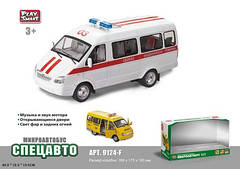 RUS Автобус PLAY SMART 9124-F швидка допомога інерц.муз.світ.відкр.дв.кор