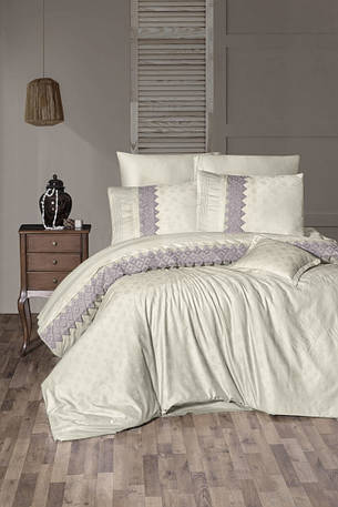 Постільна білизна Євро розміру First Choice V. I. P. Satin "Latina - Lilac" 192, фото 1