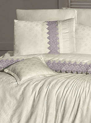 Постільна білизна Євро розміру First Choice V. I. P. Satin "Latina - Lilac" 192, фото 3