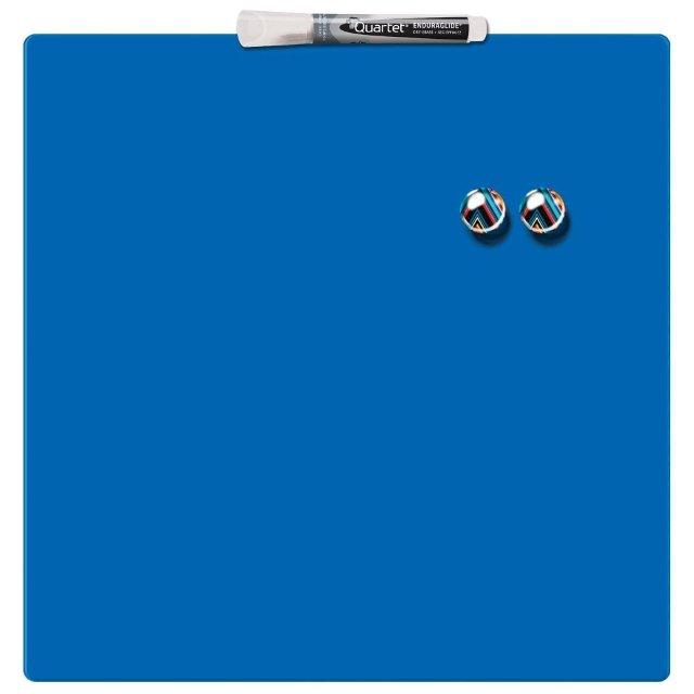 Доска Quartet магнитно-маркерная 36х36 см голубая + маркер и 2 магнита - фото 1 - id-p1374091066