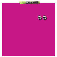 Доска Quartet магнитно-маркерная 36х36 см розовая + маркер и 2 магнита