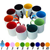 Чашка з фото кольорова всередині 330 мл + фото / принт / напис / логотип. Друк на чашках, фото 2